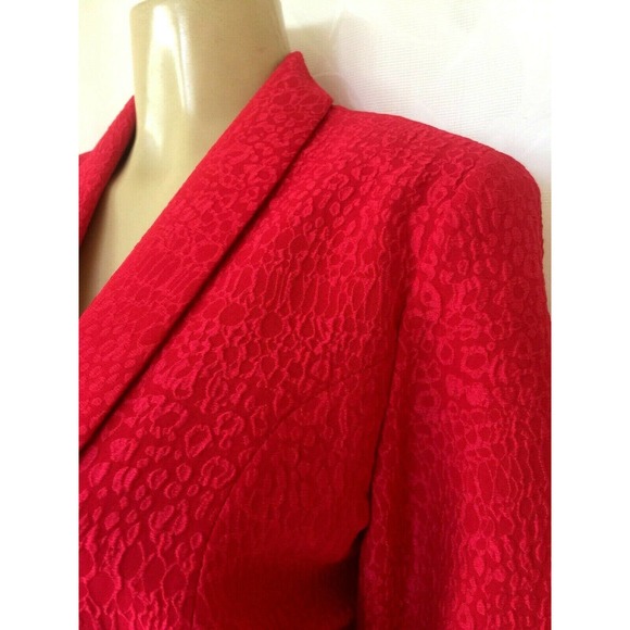 Alberto Makali Jacket Blazer Red Textured Open S - Picture 5 of 5
